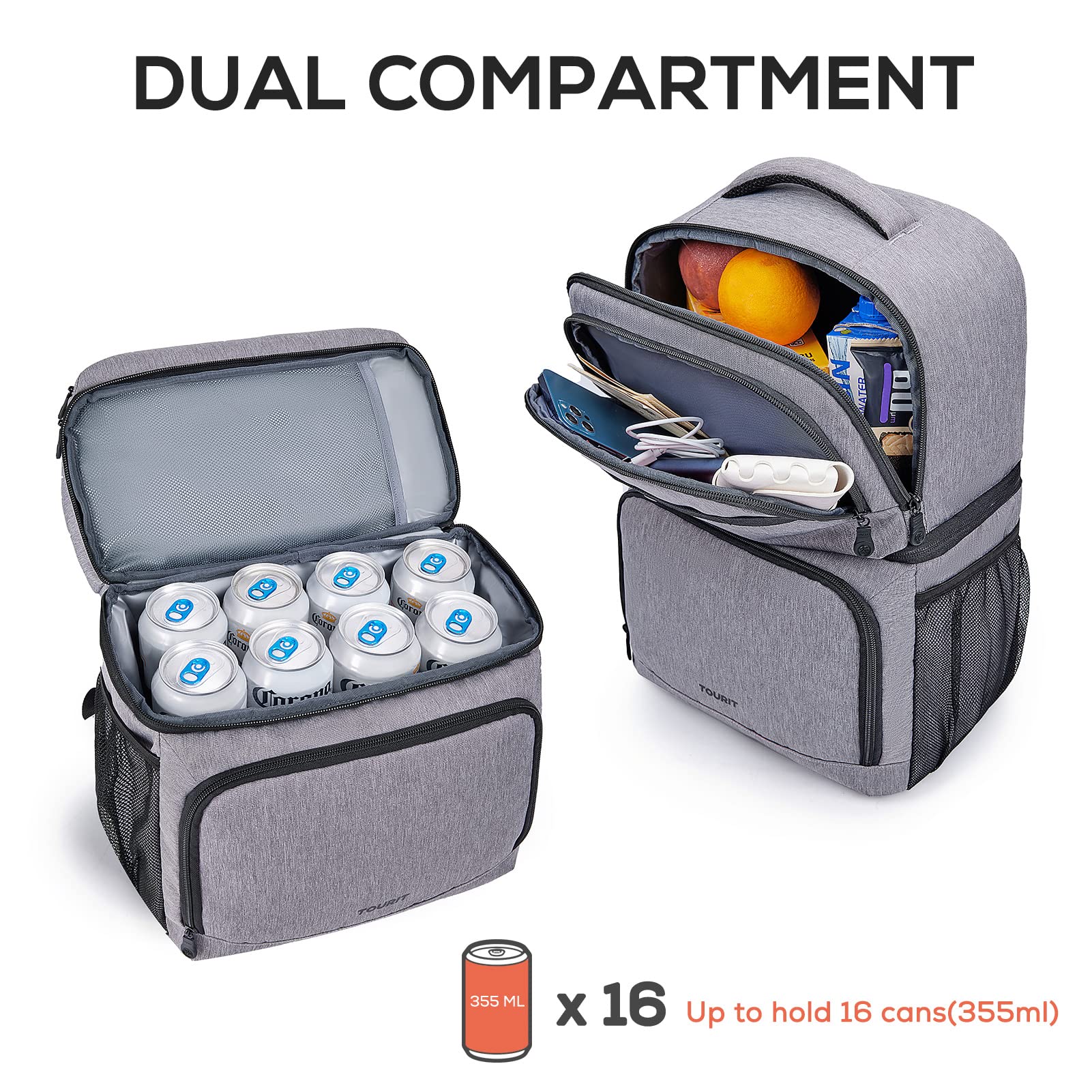 Sac Isotherme Repas Sac à Dos Isotherme 25L TOURIT Garde-froid