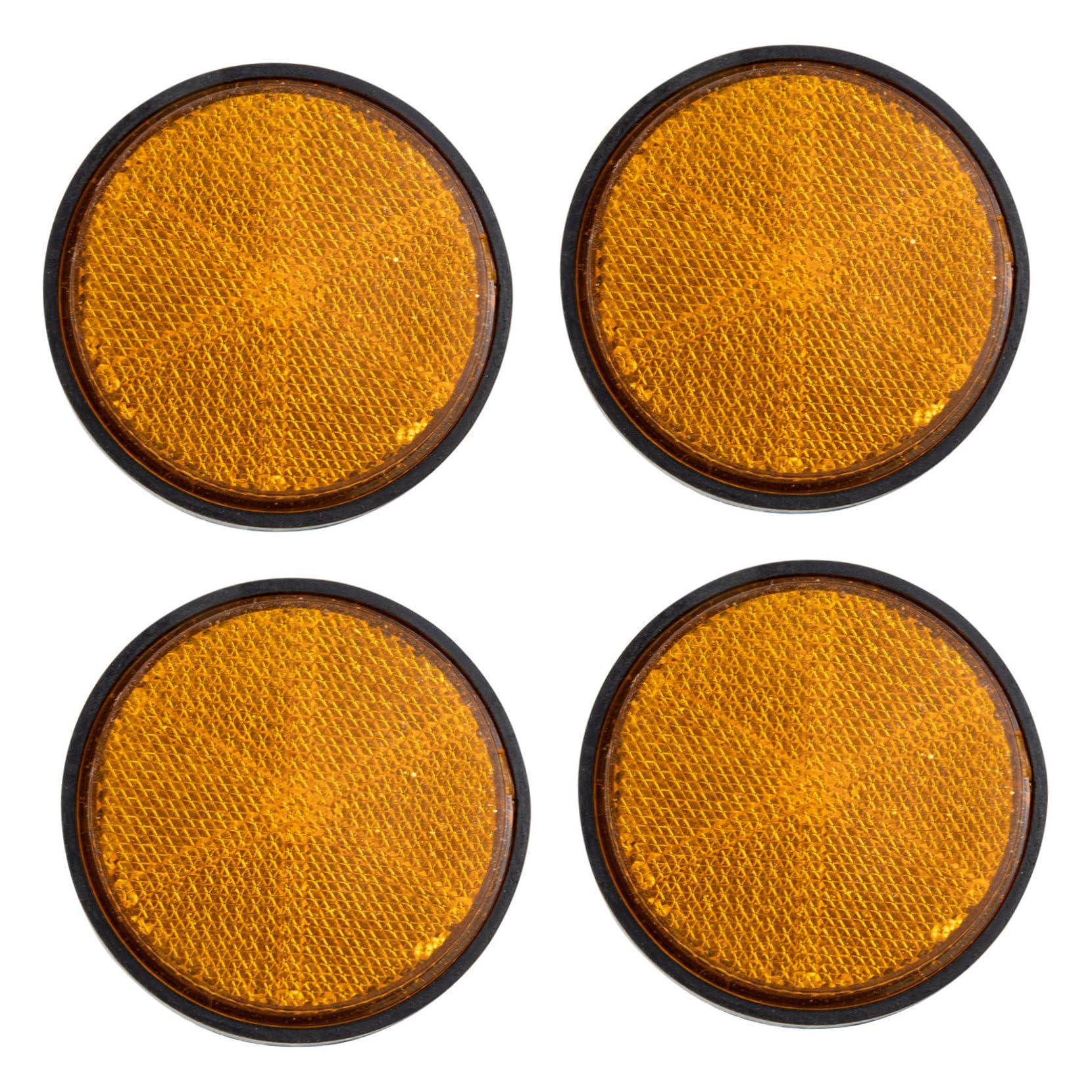 Abaodam Universal Bike Reflectors 4 Pcs Plastic Round Reflectors Red Rear Front for Enhanced Visibility