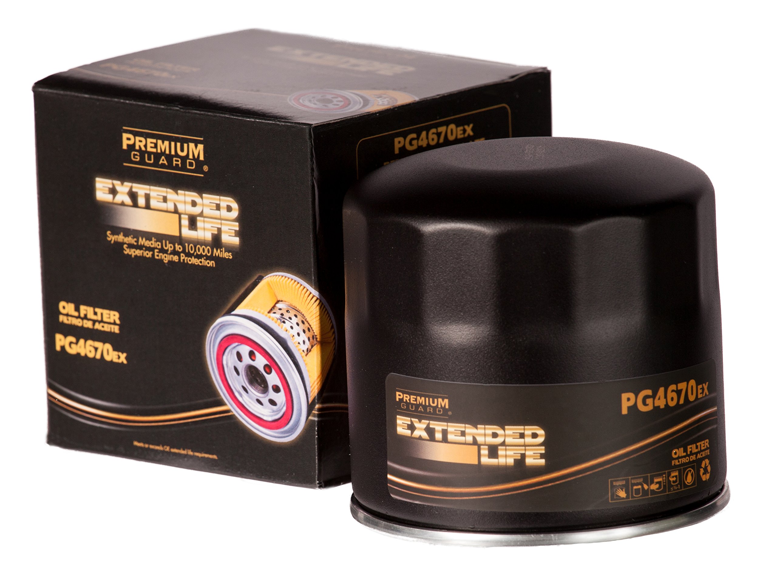Premium Guard Extended Life Oil Filter up to 10k Miles PG4670EX | Fits 2009-2024 Nissan NP300, 2003-2007 Dodge Ram 1500, Ram 2500, 2001-2008 Chrysler Sebring, 2005-2007 300