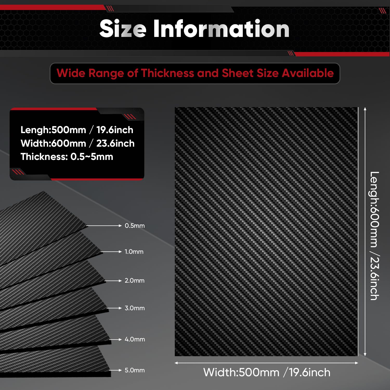 3K Carbon Fiber Sheet - Matte Black -4