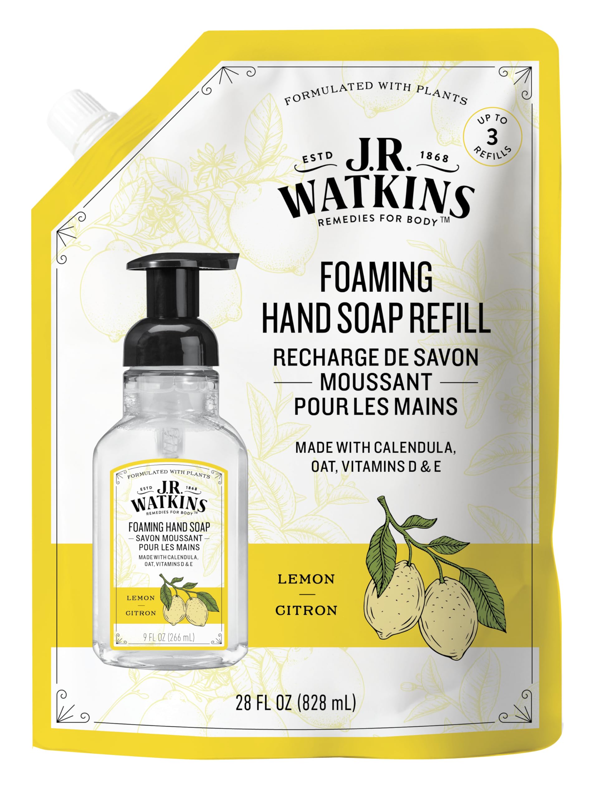 Liquid Foaming Hand Soap Lemon Refill, Pack of 1