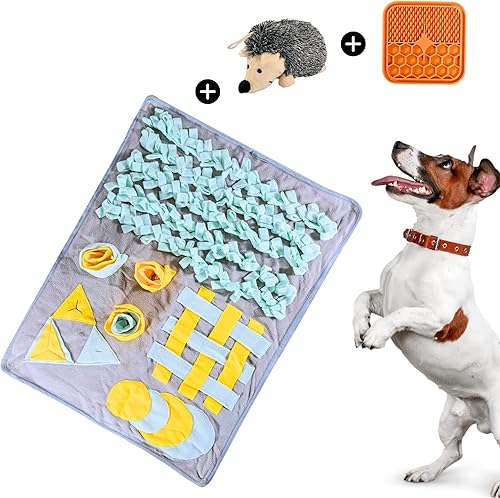 Miniatura 1 de AMISAN Alfombrilla para olfatear para perros con alfombrilla para lamer y juguete de felpa para perro, alfombrilla de enriquecimiento para olfatear