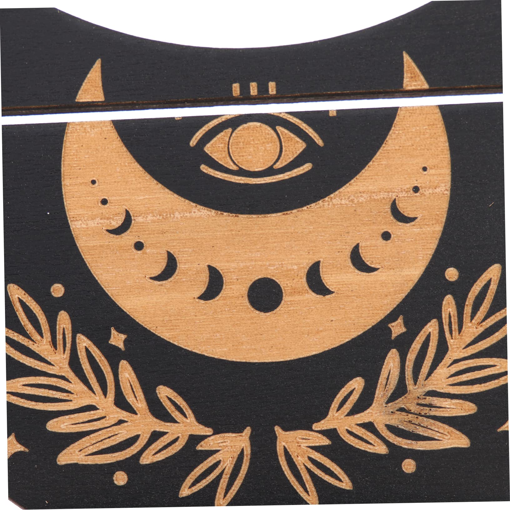 PRETYZOOM 5 Juegos De Tarjeteros Rectangulares De Madera Soporte Para Cartas De Tarot De Fase Lunar Decoración De Mano Decoración Pagana Soporte Para Cartas De Tarot En Forma De