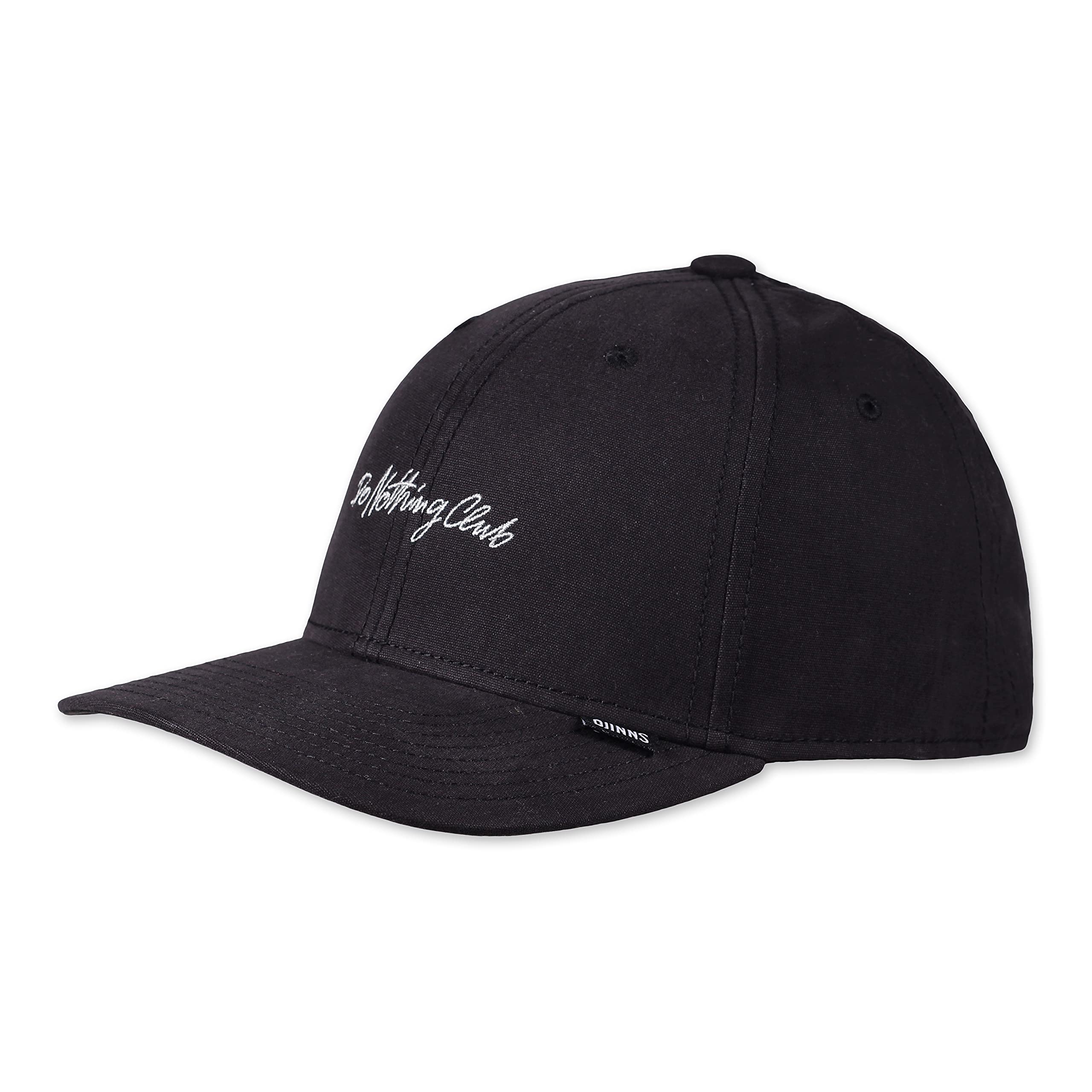 Djinns Men's Black 6P Truefit Dnc Sand Canvas Cap Baseball Curved Brim (One Size - )