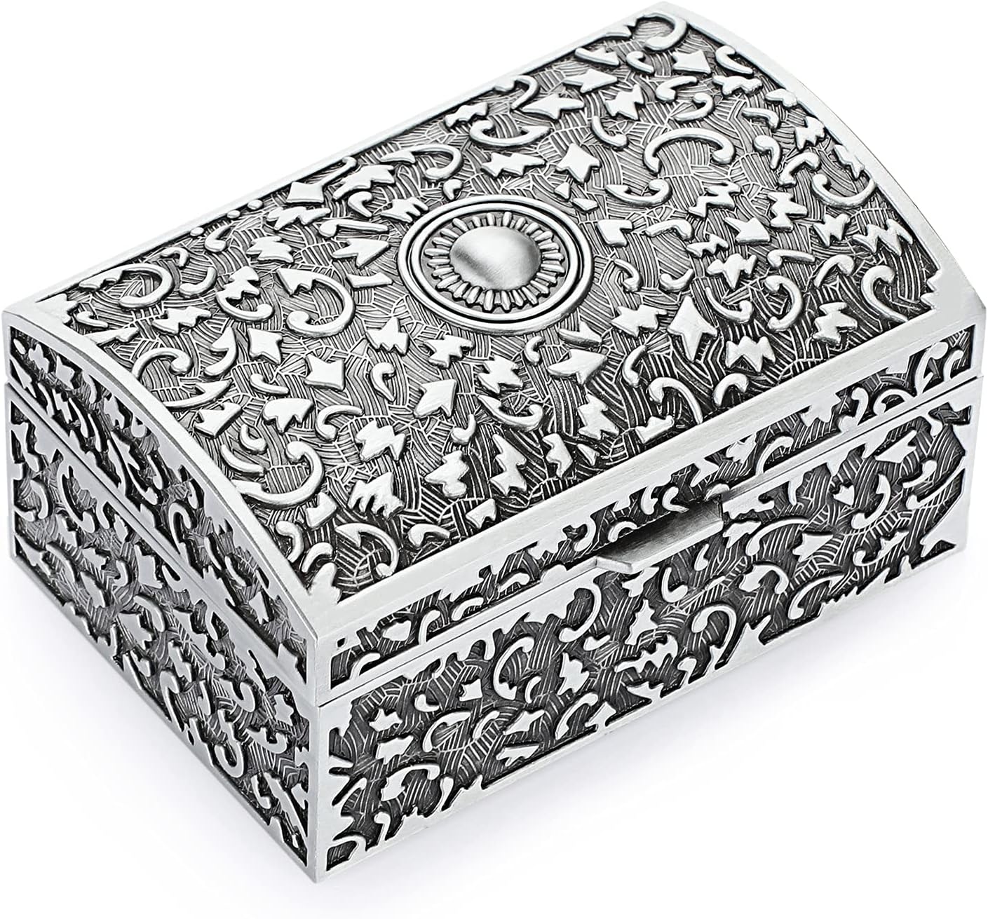 Vintage Metal Jewelry Box Small Trinket Storage Box for Women