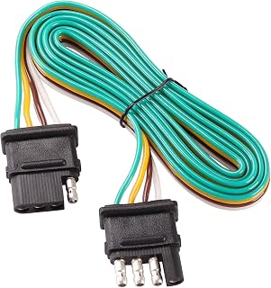Kinstecks 60Inch 4Pin Trailer Wire Extension Hitch Light Trailer Wiring Harness Extender for LED Tailgate Light Bar Trailer Lights and Other Use