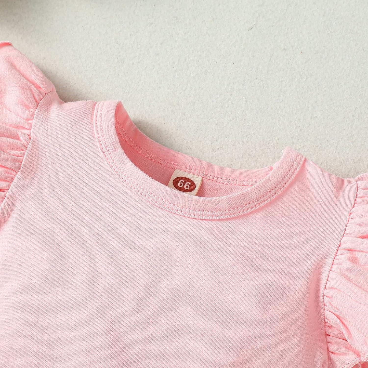 Baby Girl Solid Color Romper Infant Ruffle Sleeve Bodysuit One Piece Outfit Toddler Jumpsuit clothes - Image 4