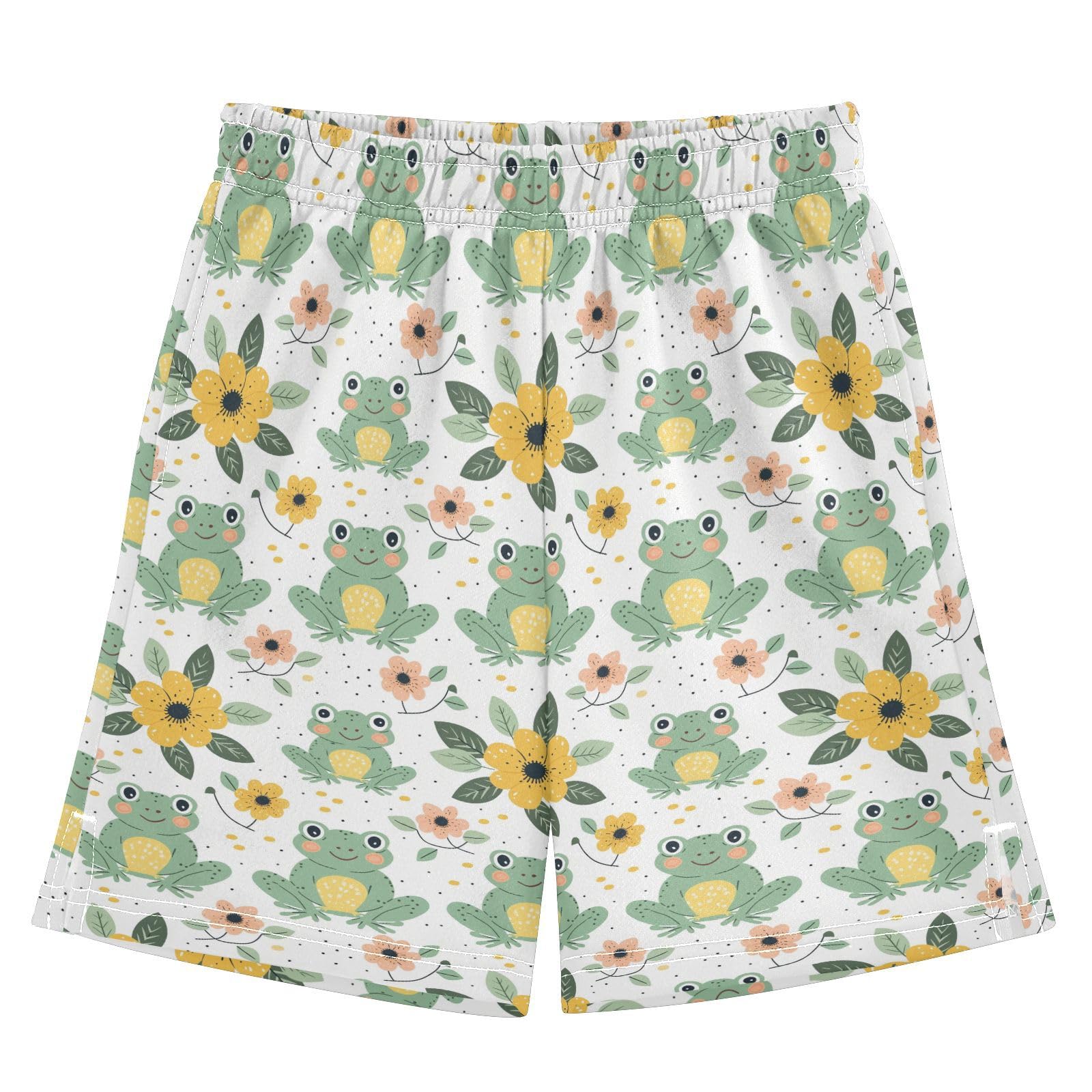 Cute Frogs Lovely Animal Boys Shorts Casual Athletic Short Summer Track Shorts 14-15 Y Multicolor