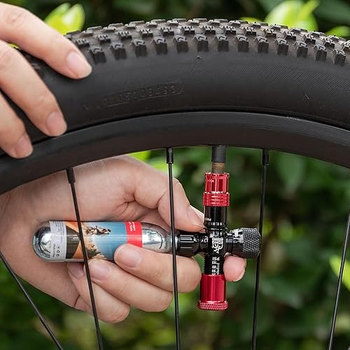 Miniatura 2 de Cartuchos de CO2 roscados de 0.56 oz0.88 oz - Cilindro de CO2 para infladores de neumáticos de bicicleta - Gran recarga para neumáticos de bicicleta