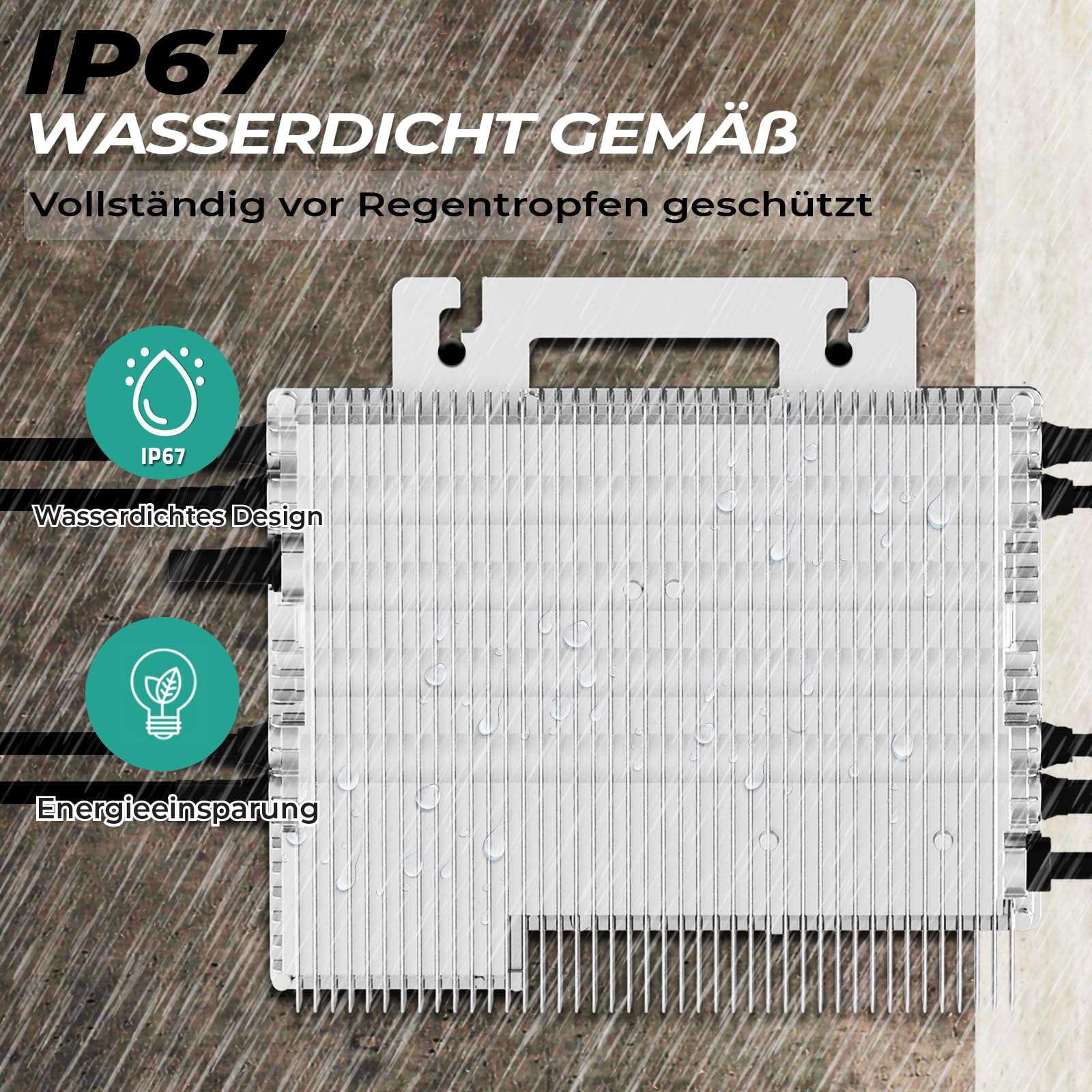 DEYE Mikro-Wechselrichter 2000 W SUN-M200G4-EU-Q0 für Mini-PV Solaranlage Balkonkraftwerk, IP67 wetterfest, 4 MPPT, WiFi, Micro Inverter
