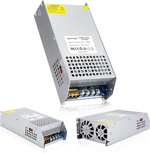 BOSYTRO Adaptador de fuente de alimentación de conmutación de 12 V 125 A 1500 W DC PSU AC 110 V220 V-CC 12 V Adaptador de transformador, para