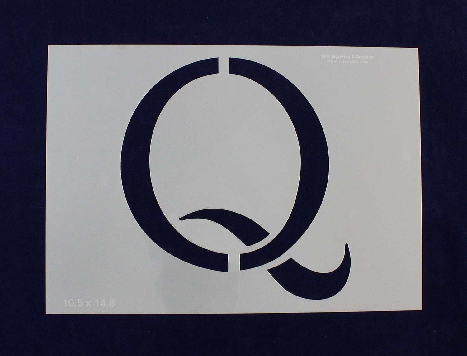 Letter Q Stencil 14 Mil -10.5 Inch H x 14.8 Inch W - Painting/Crafts/Templates