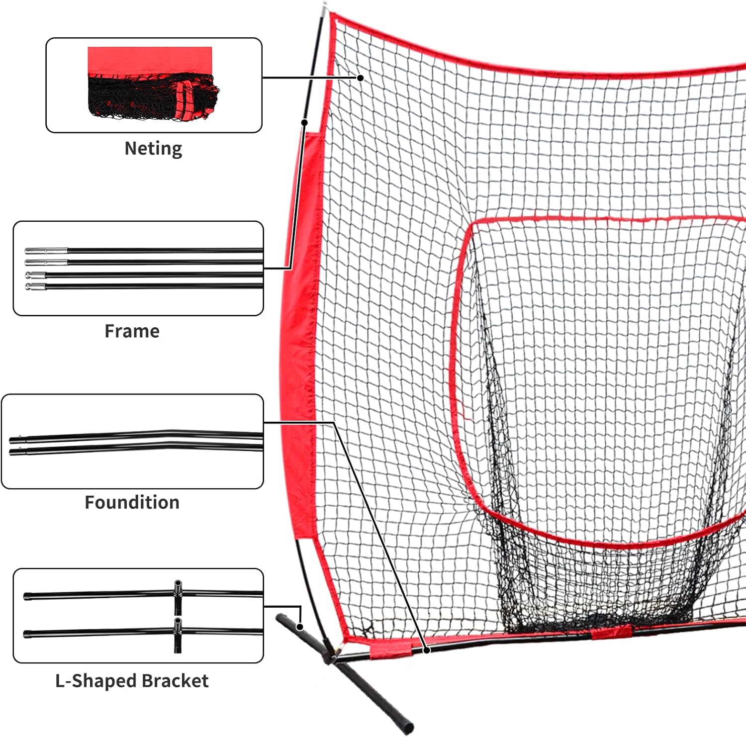 Hikeen Baseball Tees - Batting Tee with Portable Tripod Stand for Softball Hitting Training, Includes Carrying Bag