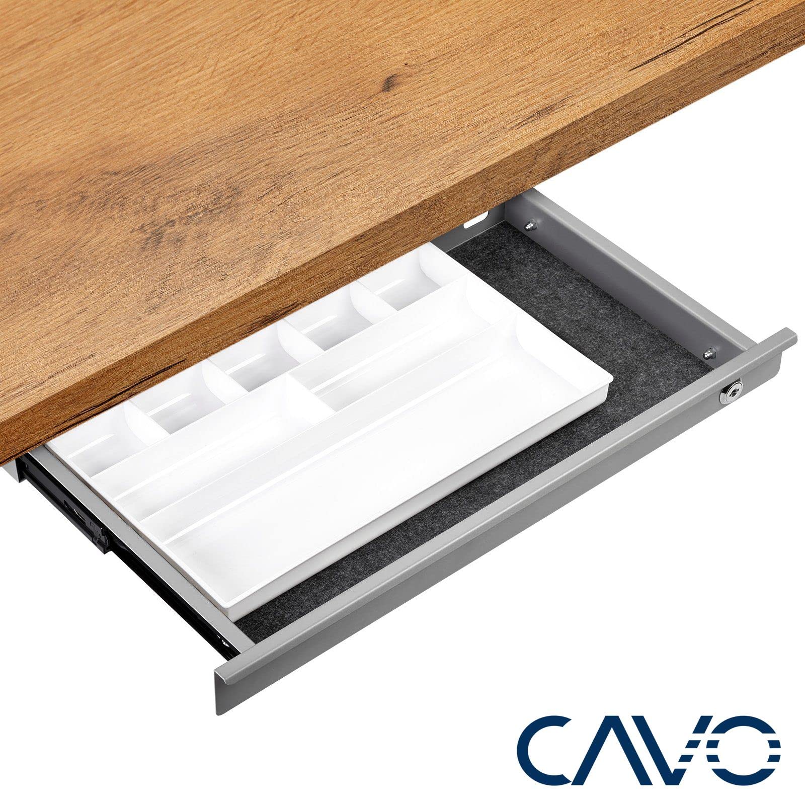 SOTECH CAVO Schubladeneinsatz für Schreibutensilien weiß 335 x 201 x 31 mm