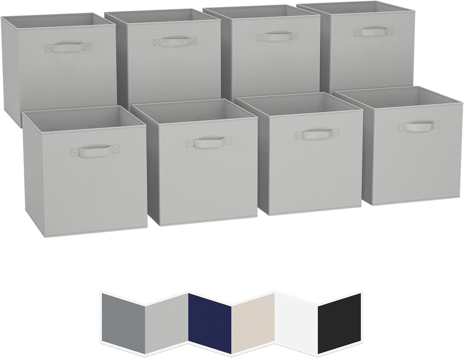 13x13 Large Storage Cubes (Set of 8). Fabric Storage Bins