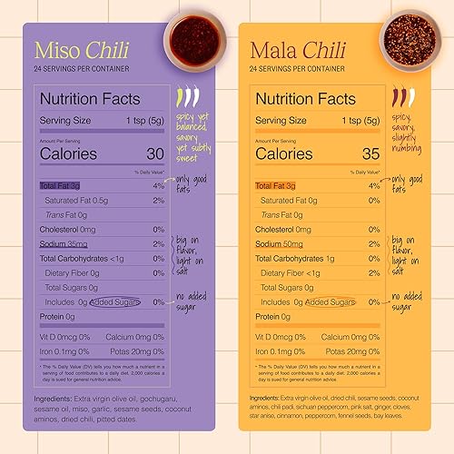 Miniatura 50 de Everiday Chilis Sin aceites de semillas Alternativa a salsa picante Todo natural, sin gluten y vegano (paquete de 1, aceite de chile mala)