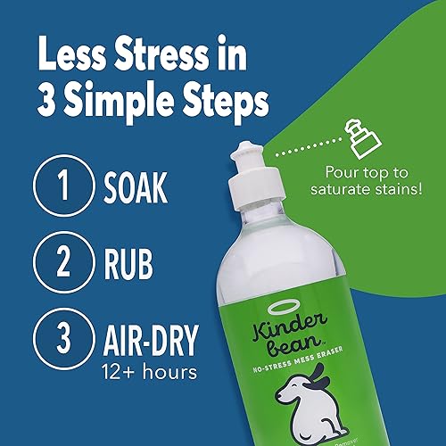 Miniatura 5 de Kinderbean Eliminador de manchas y olores de orina de perro y gato, paquete de 2 unidades de 32 onzas, aroma de árbol de té de toronja, fórmula