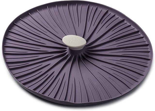 Zeal Reusable Eco-Friendly Mushroom Design Cooking and Storage Airtight Seal Lid, Silicone, Mauve, 26 x 26 x 5 cm