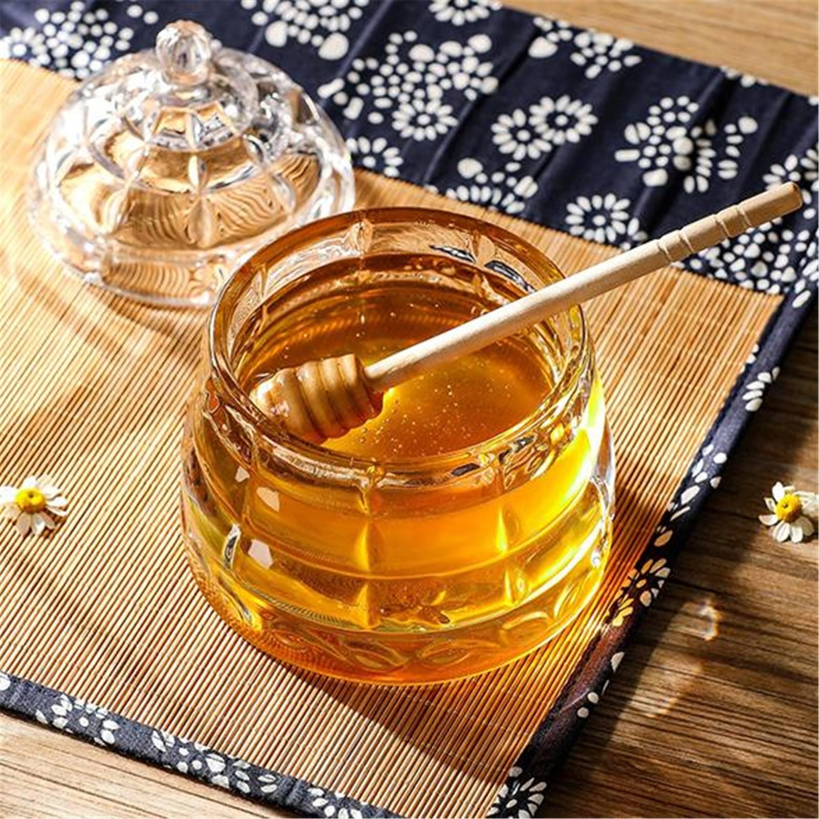 Honigtopf, Keramik, konisches Glas, Vorratsglas, kreatives Honigglas für Zuhause, Küche