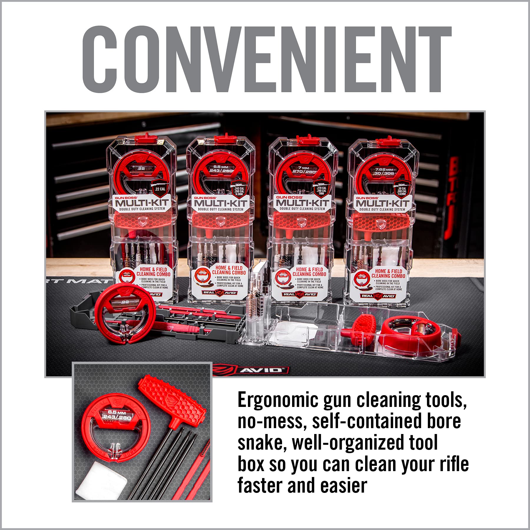 RealAvid Gun Boss Multi-Kit .30/.308/7.62MM Waffenpflege-Set