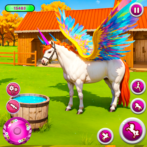 Magical Unicorn Horse Stable Care – Fantasy Jungle Horse Game for Girls with Grooming, Training & Farm Adventure