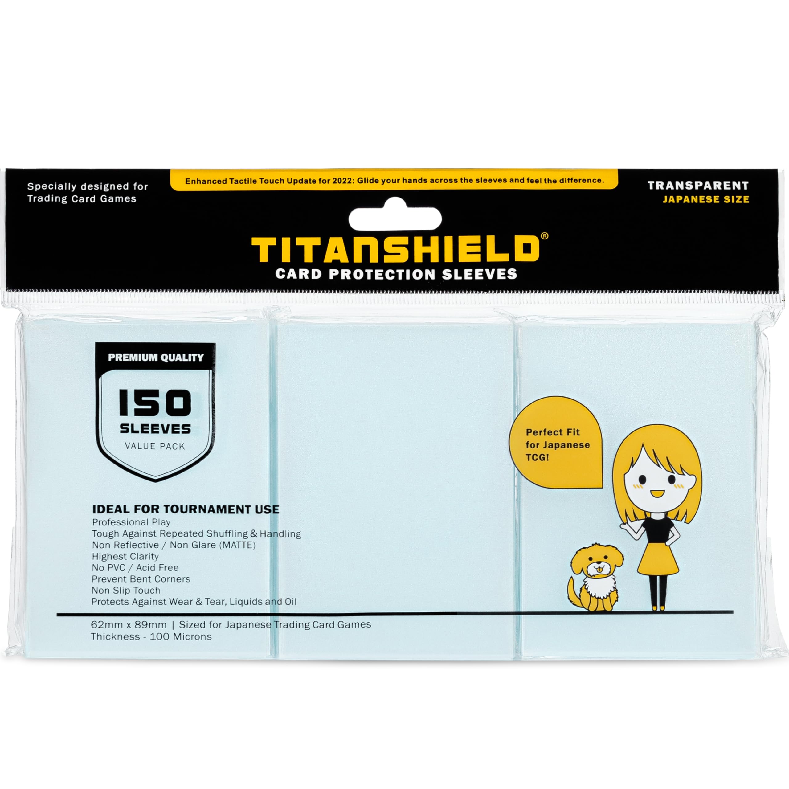 Amazon.co.jp: TitanShield (150スリーブ/クリア) スモール日本サイズ 