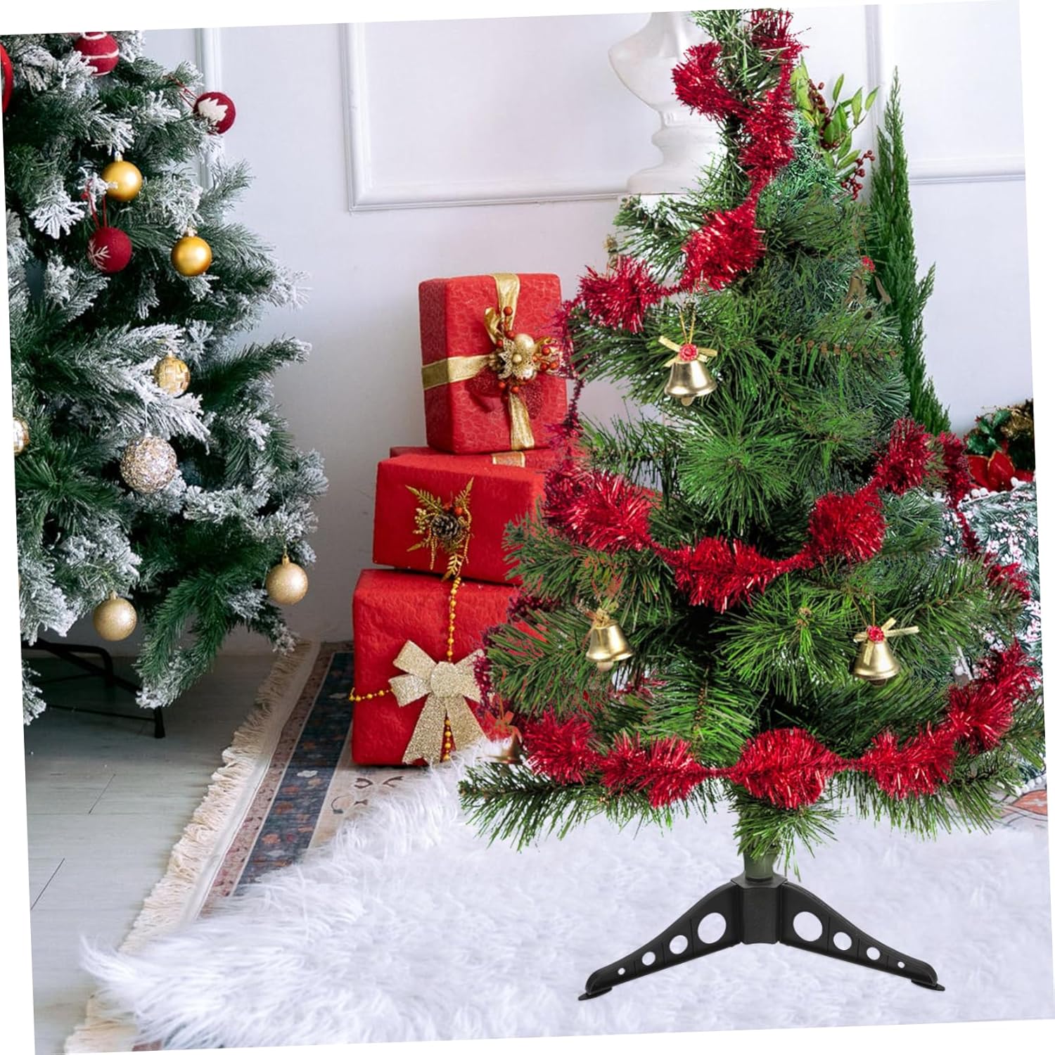 Alipis 4pcs Sturdy Christmas Tree Stand Material Holder for Artificial Trees Easy Installation Compact Design for Holiday Decor