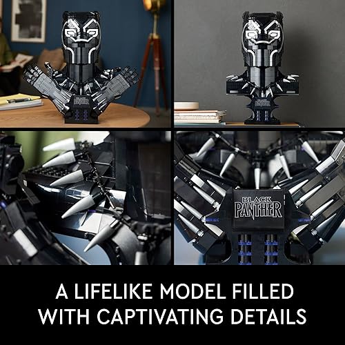 Miniatura 3 de LEGO Marvel Black Panther, Kit de construcción de modelo King T'Challa, 76215 Recuerdos coleccionables Wakanda Forever, juego de superhéroes para