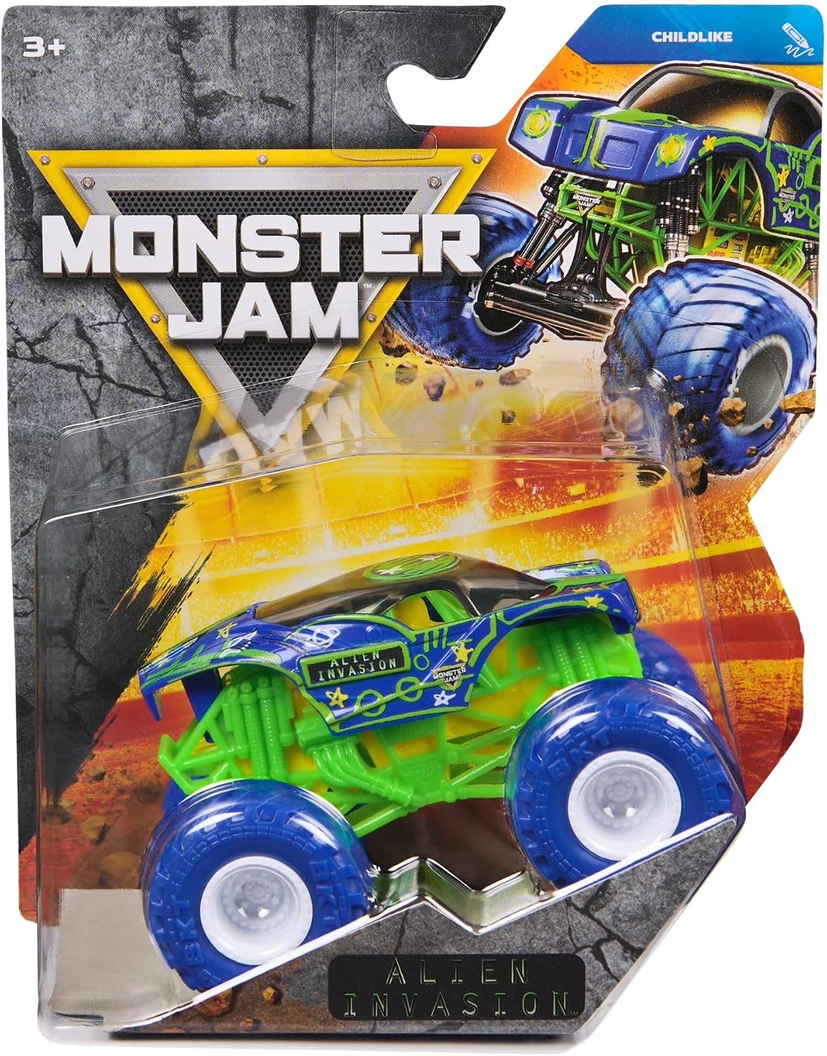 Monster Jam 2026 Official 1:64 Diecast Truck Series 45 Childlike Alien Invasion