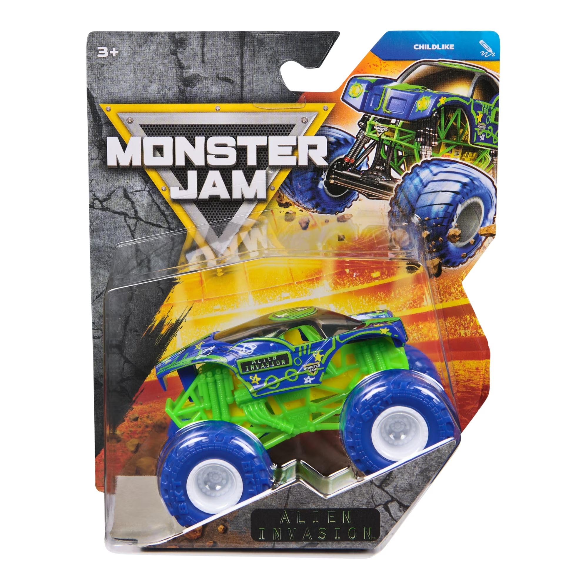 Monster Jam 2026 Official 1:64 Diecast Truck Series 45 Childlike Alien Invasion