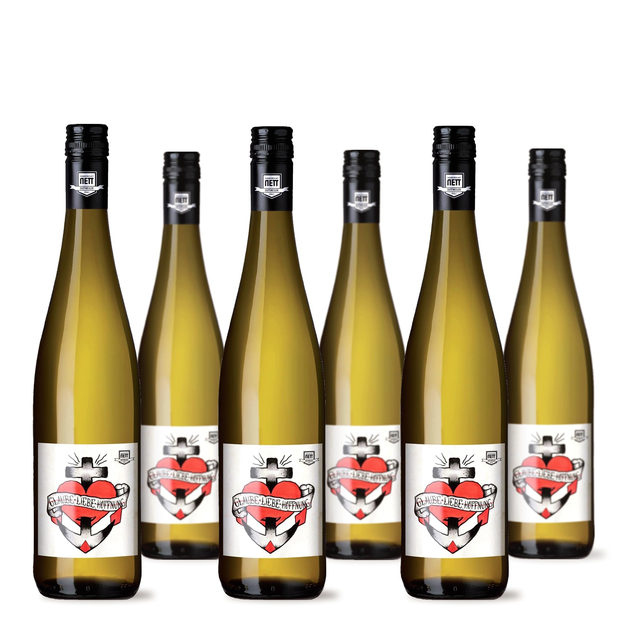 Bergdolt-Reif & Nett 2024/2025 Riesling Glaube-Liebe-Hoffnung trocken (6 x 0,75 l) inkl. weine.de-DropStop
