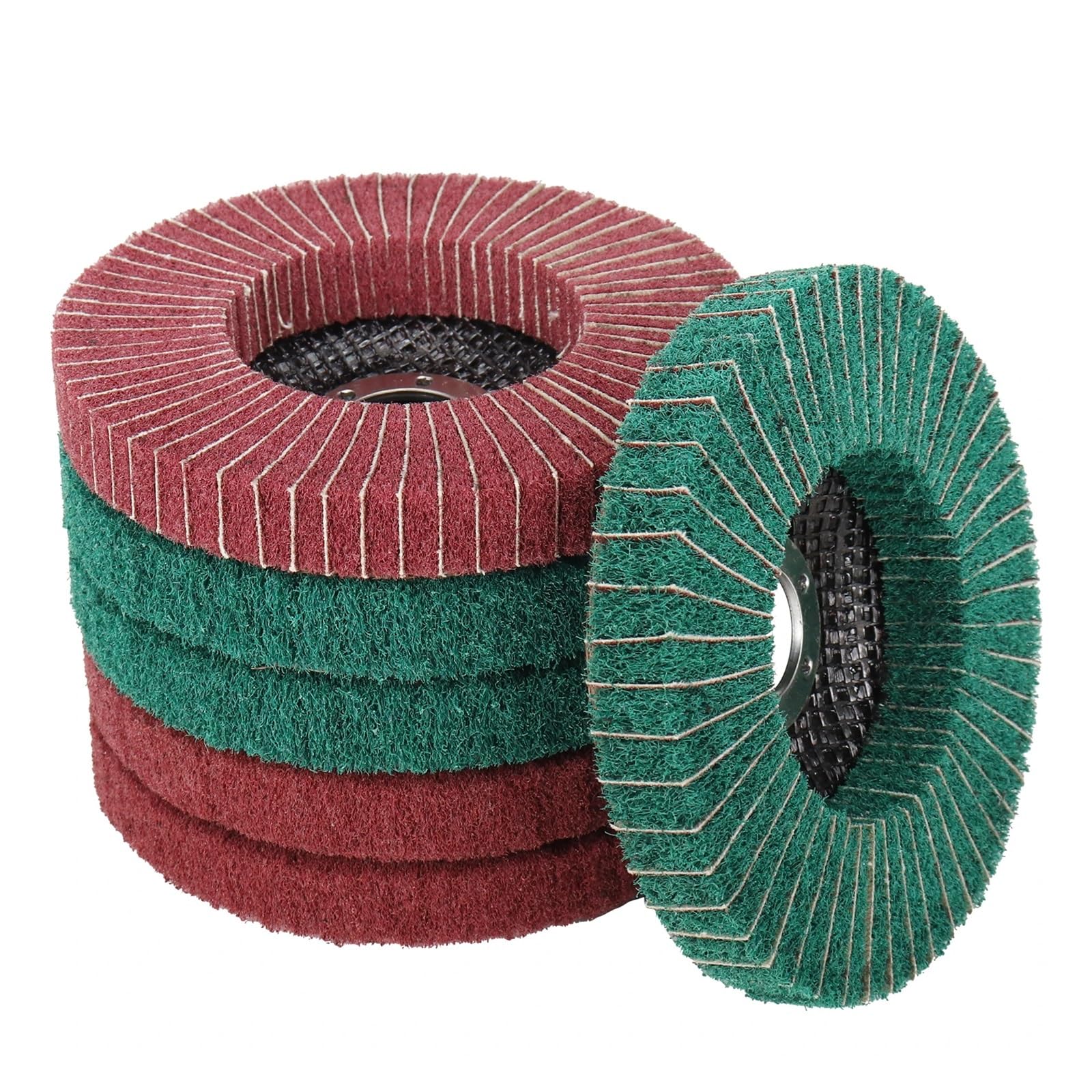 5 Stück Winkelschleifer-Lamellenschleifscheiben aus Nylonfaser, Polierscheiben 4''/4,5''/5'' P120-P320 for Edelstahl