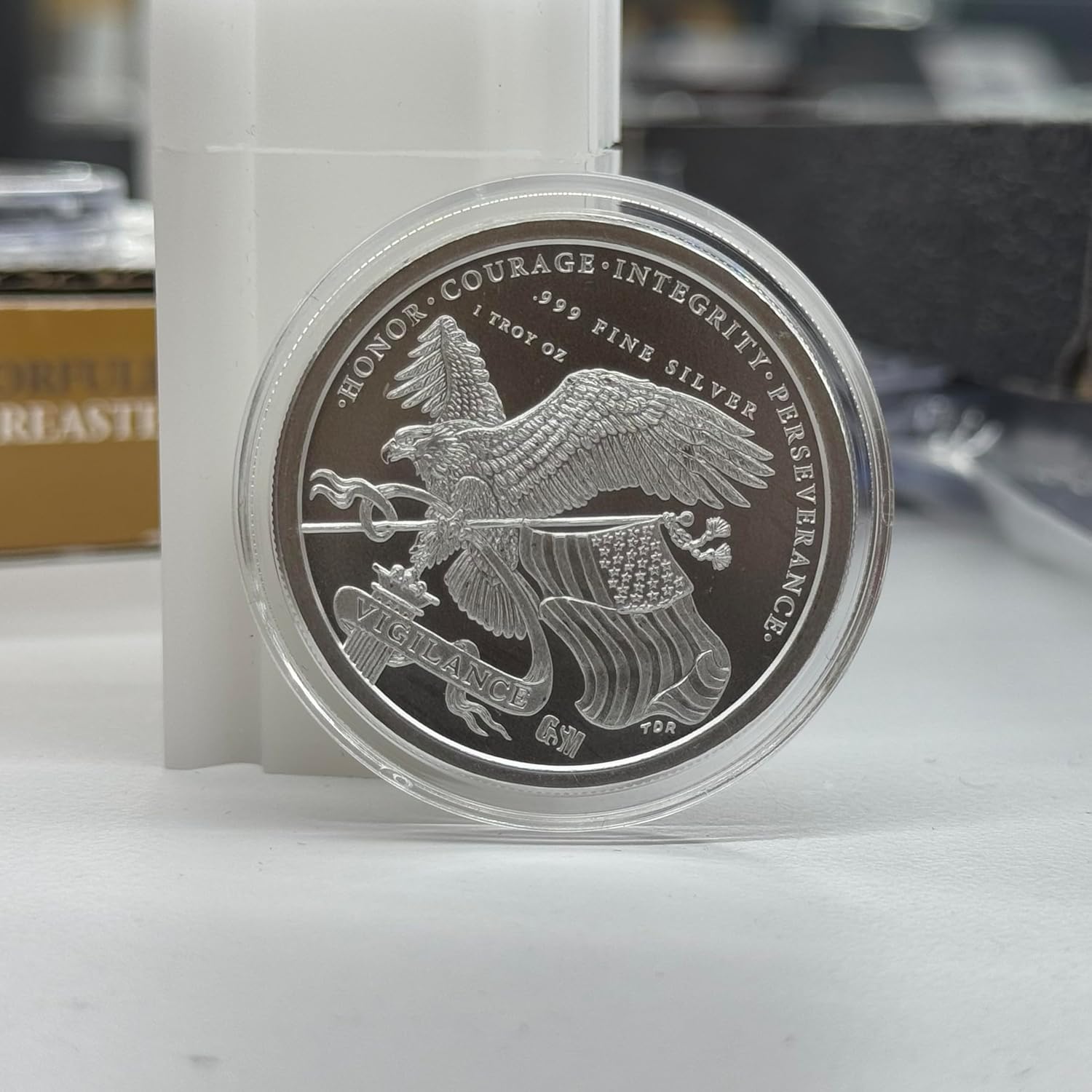 1 oz silver Trump 45 & 47 Presidential Medal Portrait in capsule