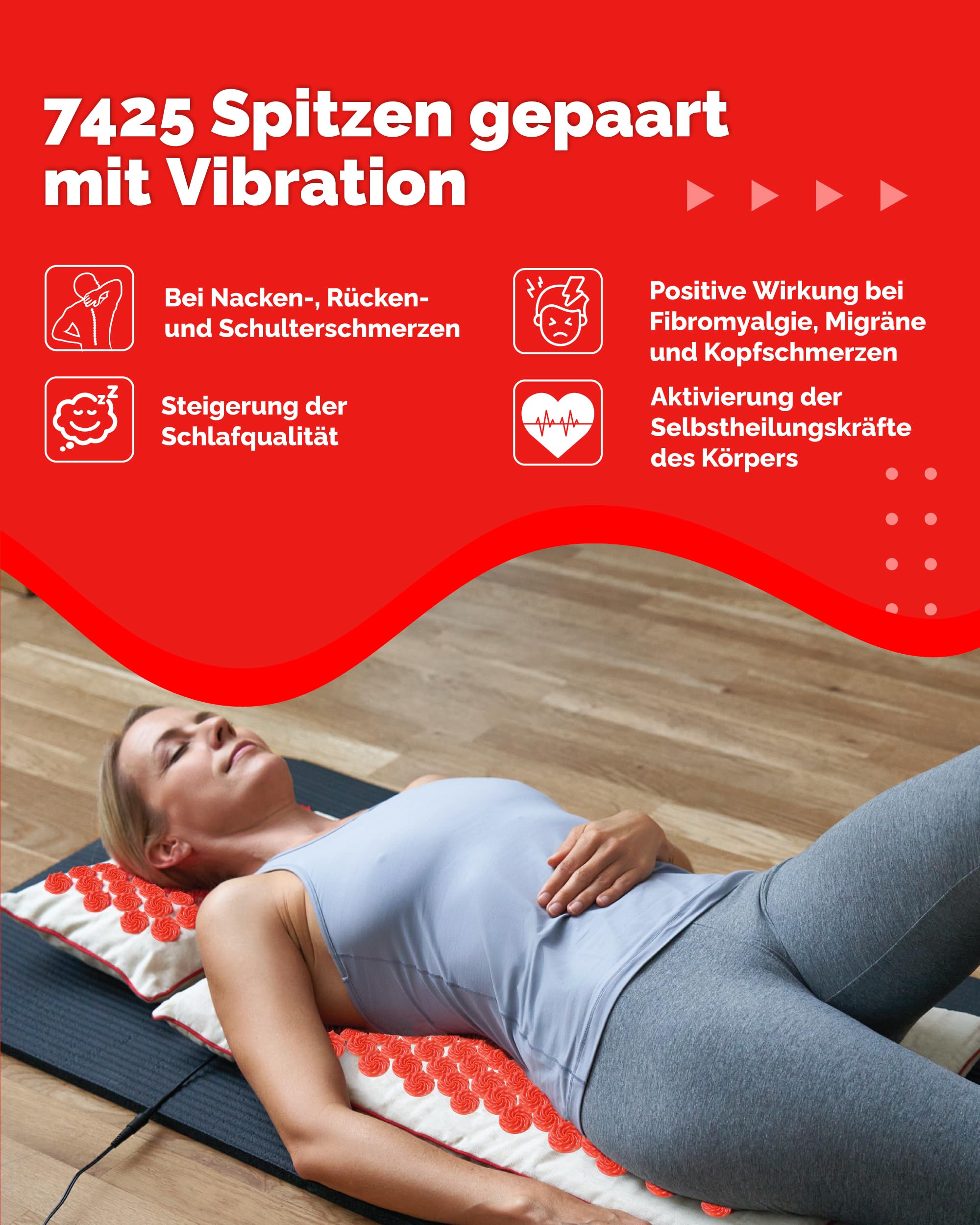 OrthoMatte | Akkupressur-Matte mit Vibrationsfunktion von OrthoMechanik