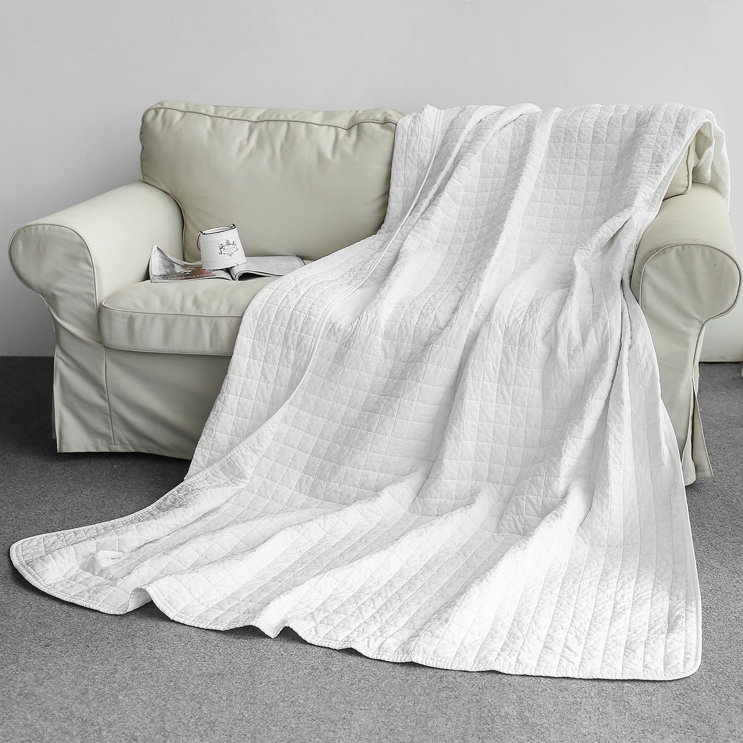 Simple&Opulence Washed Super Soft Microfiber Quilt Bedspread (King