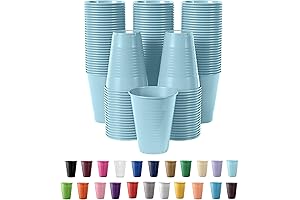 Exquisite Light Blue Disposable Plastic Cups