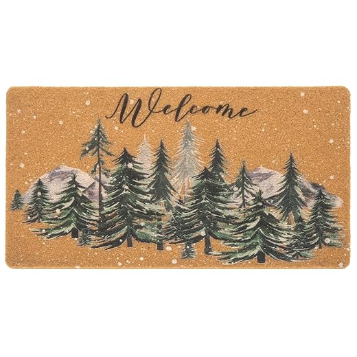FGSS Christmas-Welcome Door-Mats Coir-Doormats - Non-Slip Front Door Mat Seasonal Winter Christmas Holiday Doormat for Indoor Outdoor Entrance Decor 17 X 29 Inch