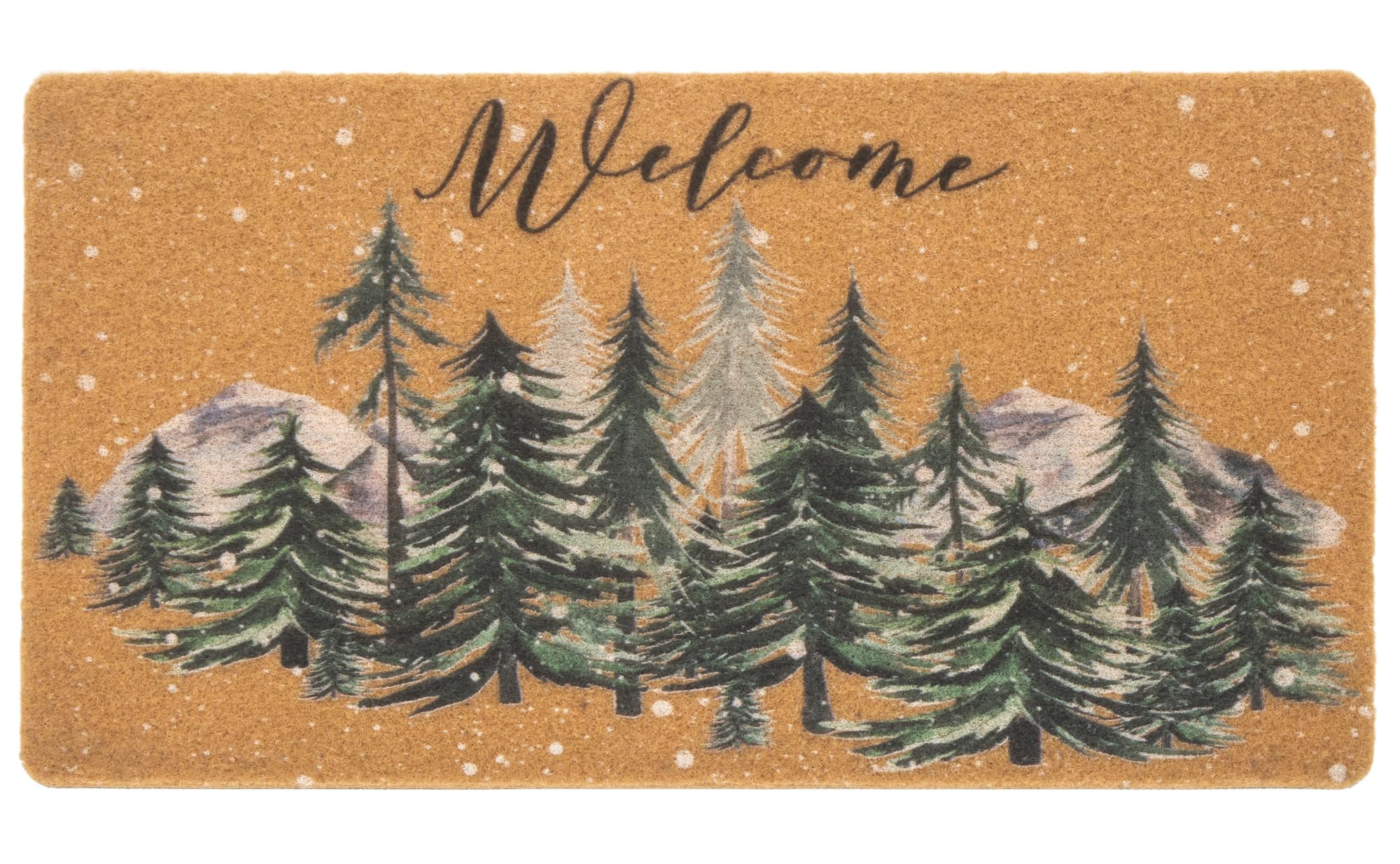 Christmas Welcome Door Mats Coir Doormats - Non-Slip Front Door Mat Seasonal Winter Christmas Holiday Doormat for Indoor Outdoor Entrance Decor 17 X 29 Inch