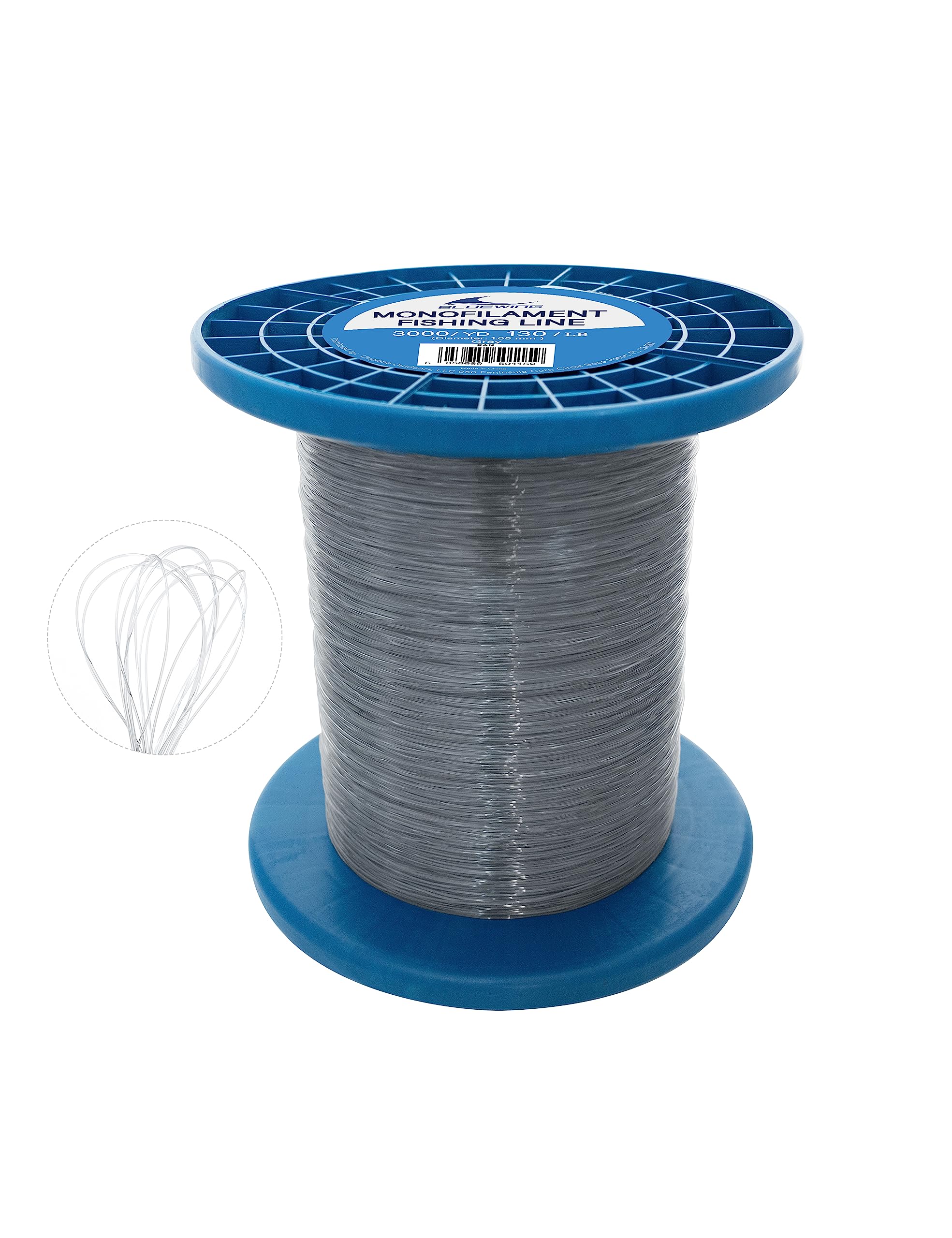 BLUEWING Monofilament Fishing Line Clear Mono Fish Wire Thin Diameter String 6-400 lbs, 50-3000 Yards
