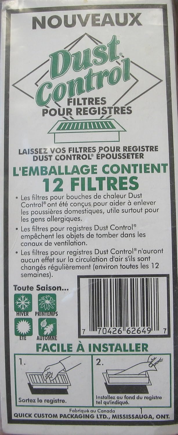 Dust Control Vent Filters 12 pack Amazon.co.uk Home & Kitchen