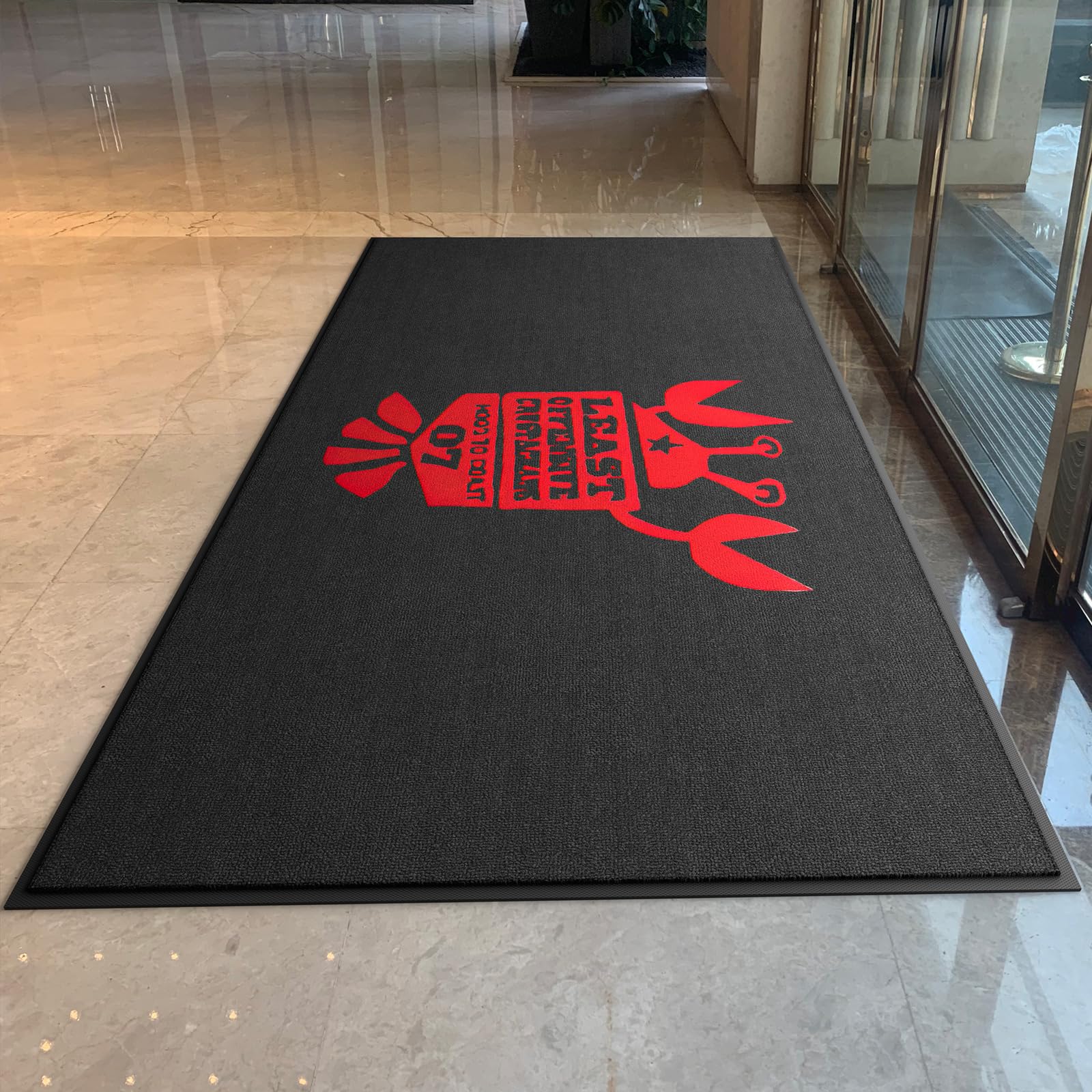 ALLEVI Custom Door Mat Indoor Welcome Mat Low Profile Front Door Mat Personalized Commercial Logo Mats