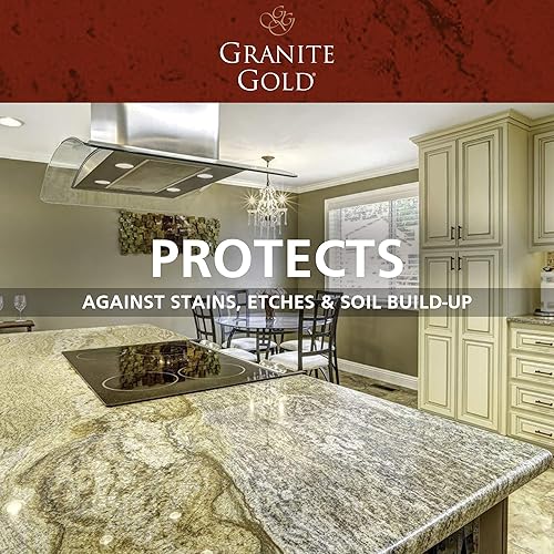 Miniatura 4 de Granite Gold Sellador a base de agua para granito, mármol, travertino y aerosol de pulido, brillo sin rayas para granito, cuarzo, mármol, travertino