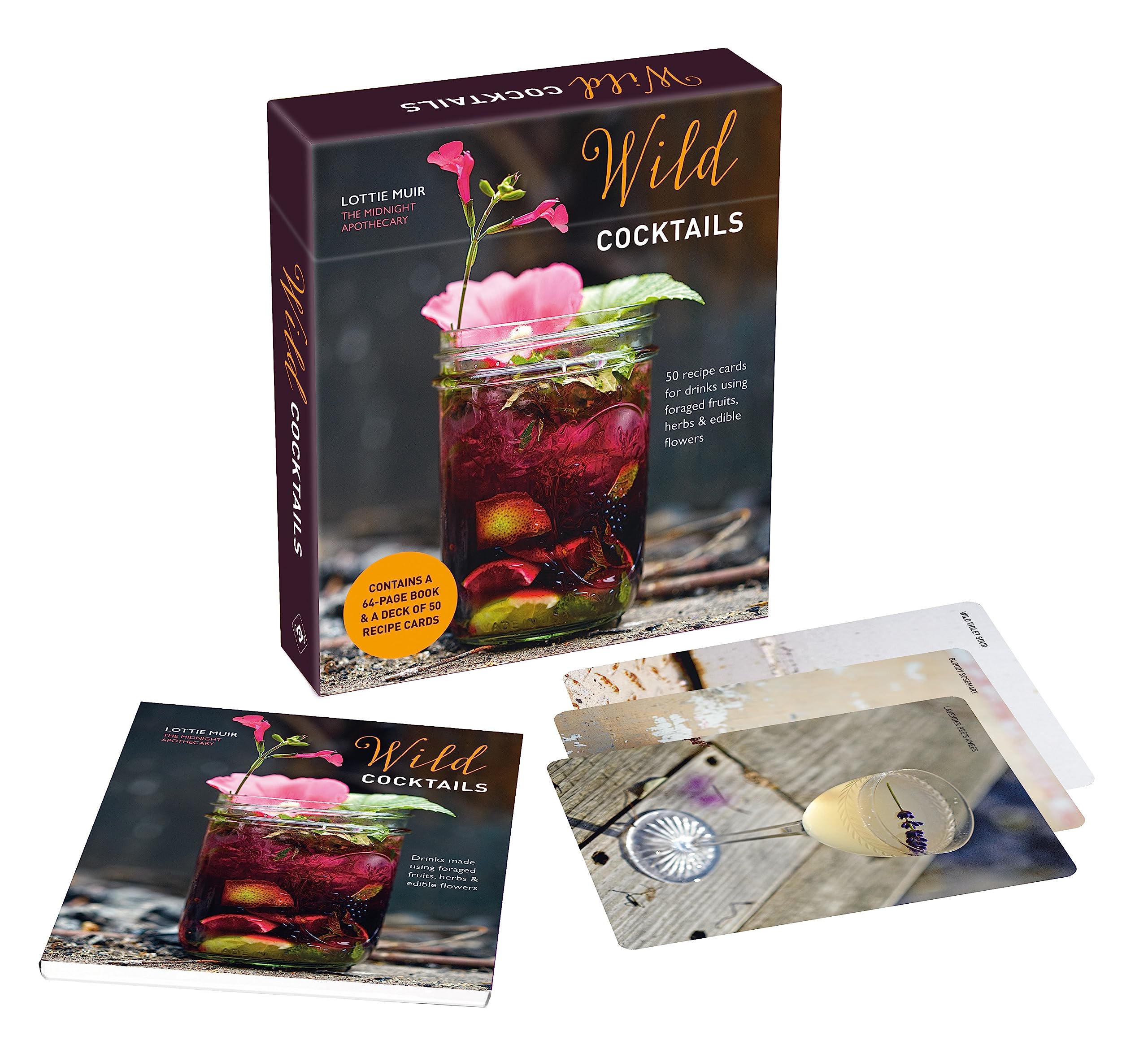 Wild Cocktails Deck: 50 recipe cards for drinks made using fruits, herbs & edible flowers (Recipe Card Decks)