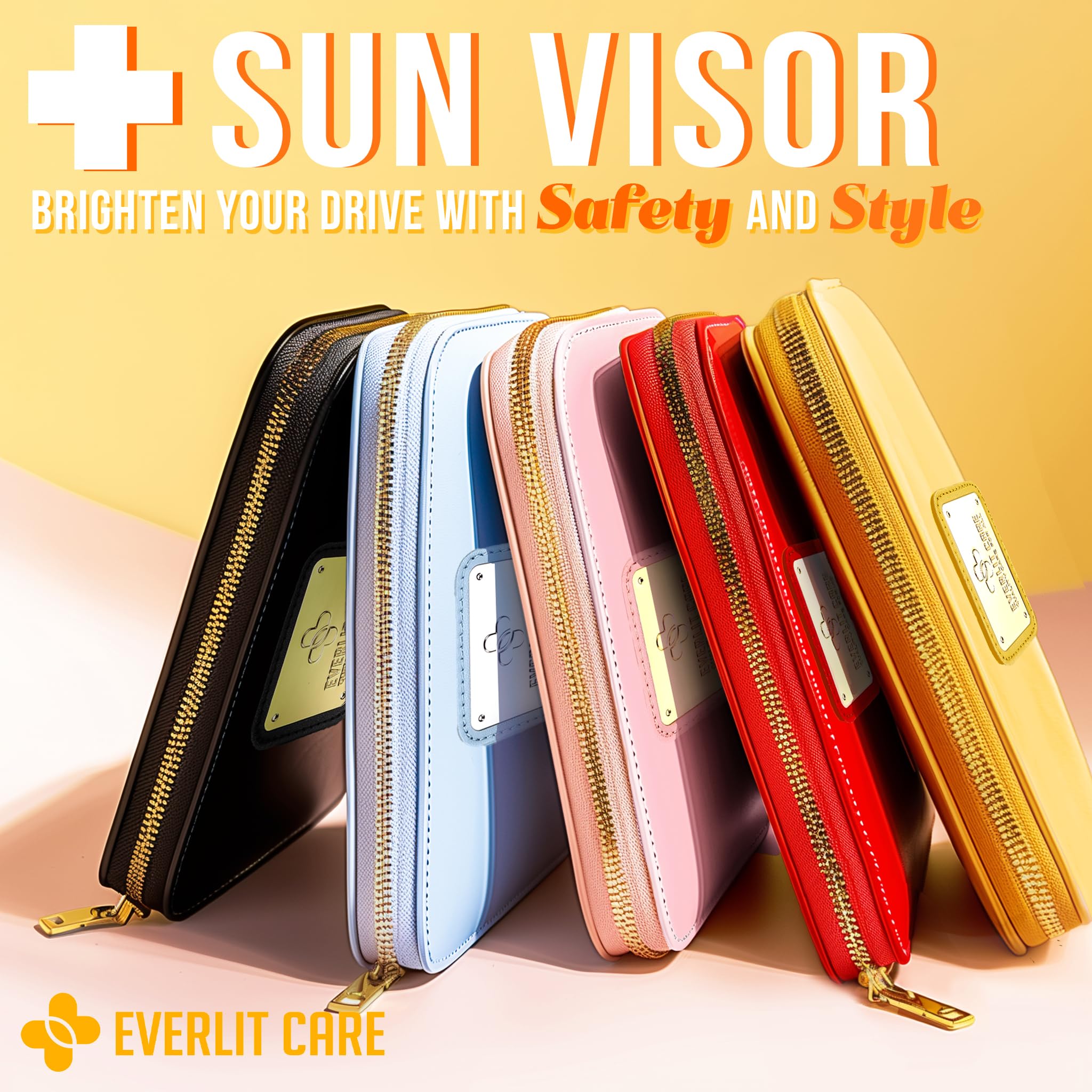 Everlit Care Kit de primeros auxilios para automóvil, visera solar, organizador de visera con múltiples bolsillos, bolsa de almacenamiento con herramientas de emergencia de supervivencia, incluye