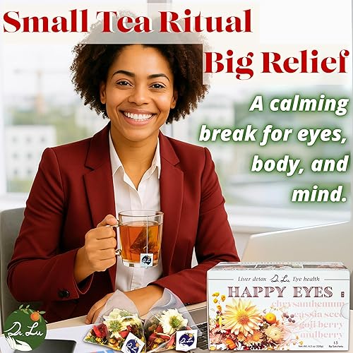 Miniatura 8 de Dr. Lu 's Happy Eyes Tea  Té Eyebright para limpieza del hígado  Té de desintoxicación del hígado para la salud ocular  Té de hierbas chino de 8