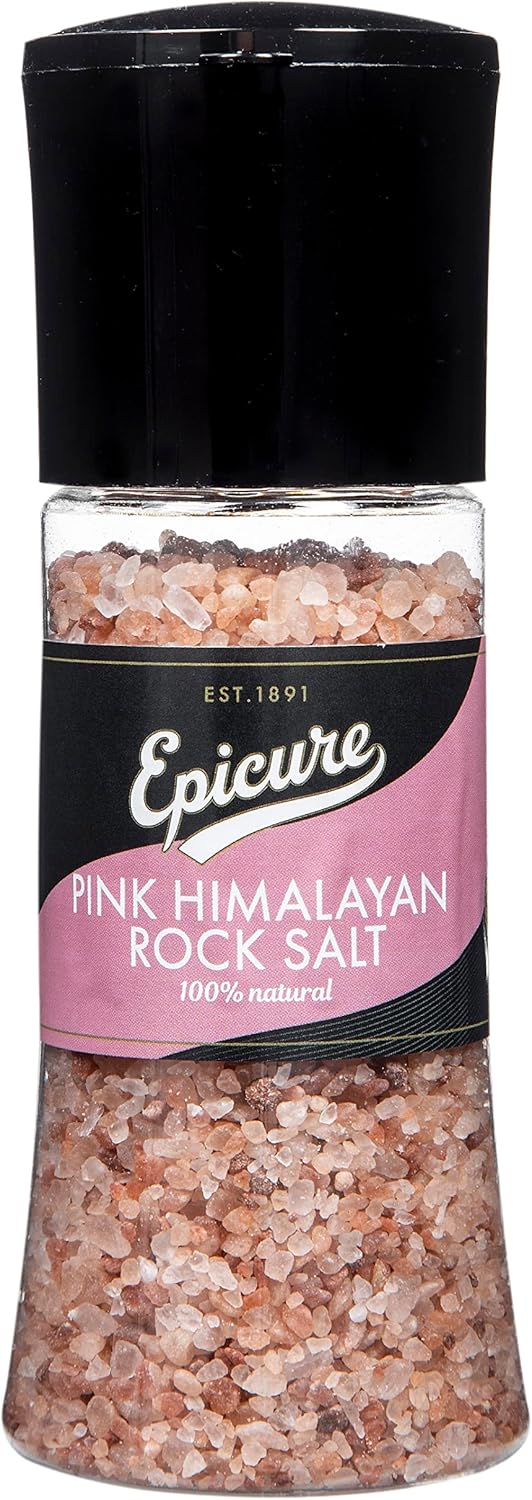 Epicure Pink Himalayan Rock Salt, Freshly Ground Seasoning Grinders