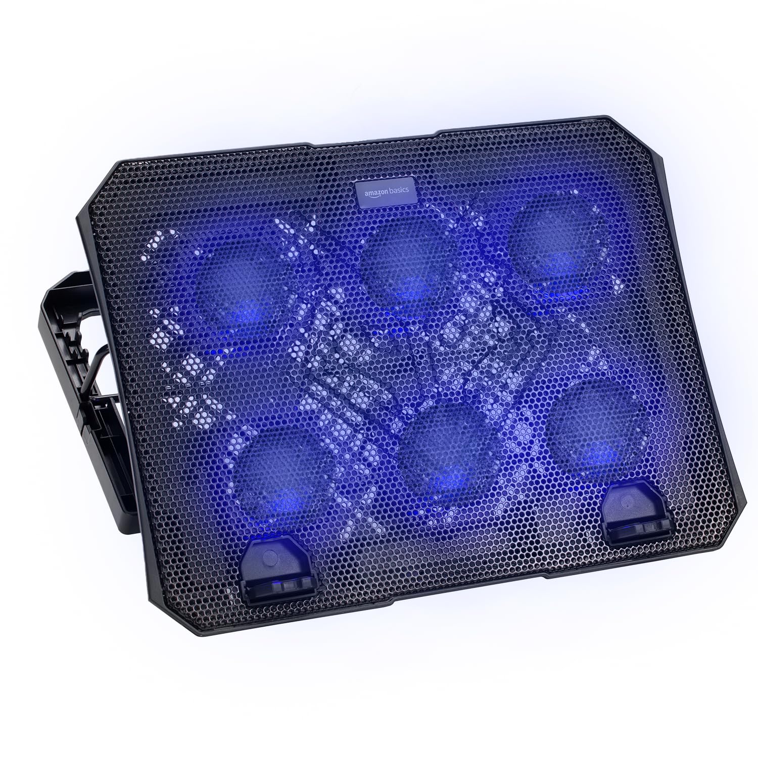 Amazon Basics USB Powered Laptop Cooling Pad | 6 Fans | RGB Lights | 5 Adjustable Heights with Stand | Phone Holder | Upto 17" Laptops (B0CVXPLNTD) Amazon Price History, Amazon Price Tracker