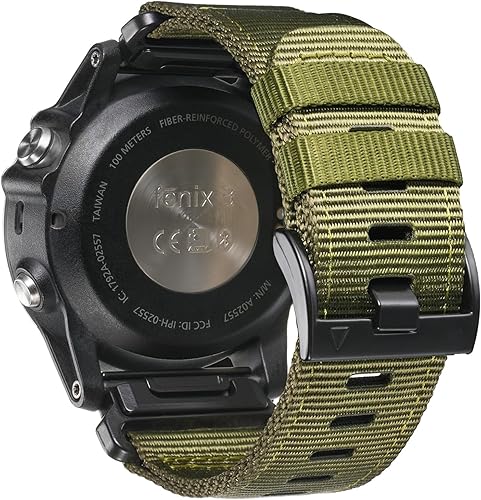 Correa de reloj de nailon de 1.024 in compatible con Garmin Fenix 7XFenix 6XFenix 5XTactix Delta, bandas de camuflaje de ajuste rápido para Garmin