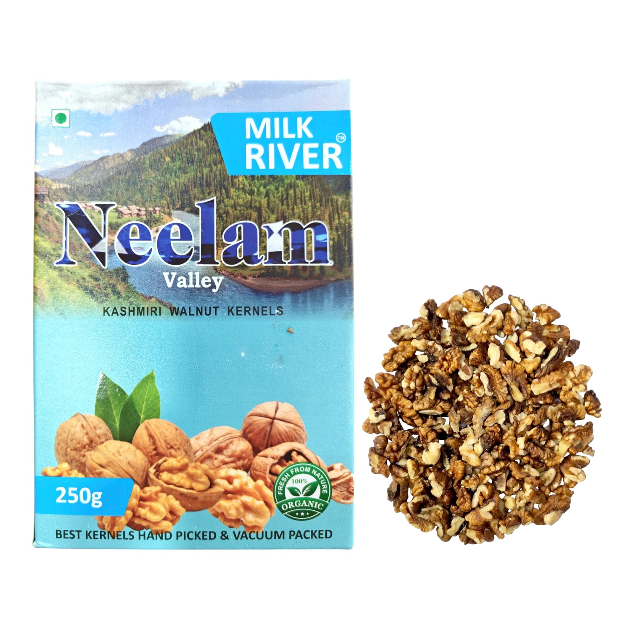 Dry Fruit Hub Walnut Kernels 1kg Without Shell | Kashmiri Broken Walnut Kernels | Vaccum Packed | Broken Akhrot Giri | Akrot For Cooking And Baking | Pack Of 4 Each 250g