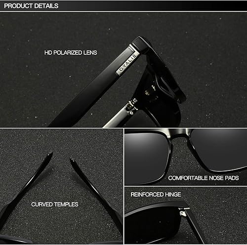 Miniatura 5 de Gafas de sol polarizadas para hombres y mujeres al aire libre Pesca Conducción Gafas de sol cuadradas G209, Verde